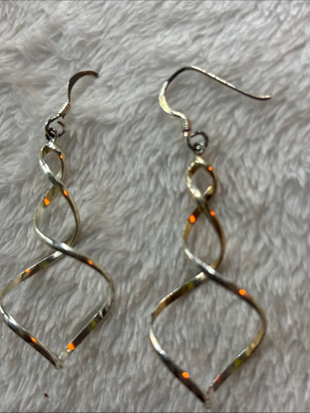925 stamped Silver Twisted Drop Earrings - Women's Jewelry